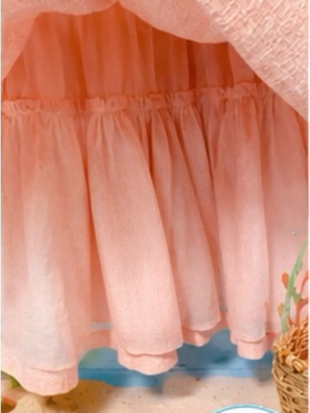 Cynthia Rowley Peach Pink Floral Cotton Dress – 24M